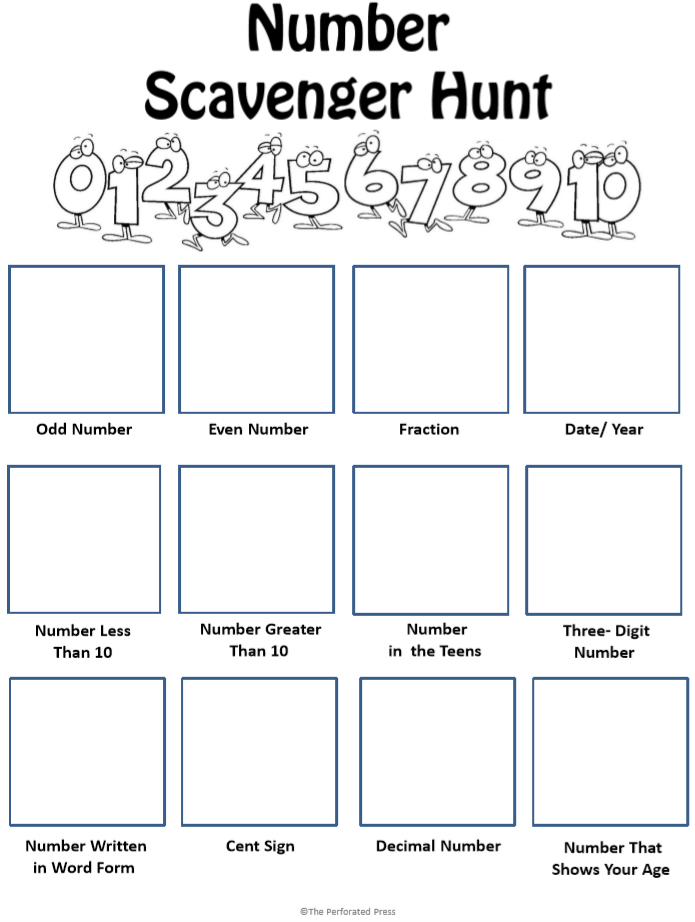 Number Scavenger Hunt