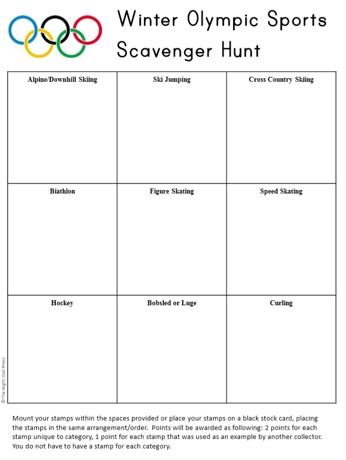Olympics Scavenger Hunt